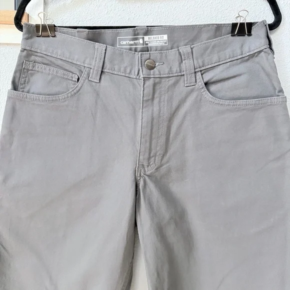 NWT Carhartt Men's Straight Relaxed Fit Gray Jeans - Picture 2 of 15